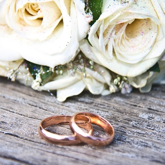 Two wedding rings side by side