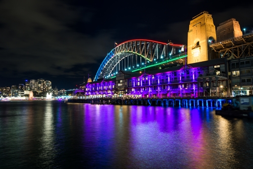 Vivid Sydney festival near The Macleay at Potts Point